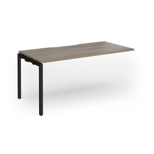 Connex Goal-Post 1600 x 800 x 725mm Single Add On Bay - Black Frame / Nebraska Oak Top - GCO168-AB-K-NO