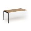 Connex Goal-Post 1600 x 800 x 725mm Single Add On Bay - Black Frame / Oak Top - GCO168-AB-K-O