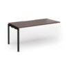 Connex Goal-Post 1600 x 800 x 725mm Single Add On Bay - Black Frame / Walnut Top - GCO168-AB-K-W