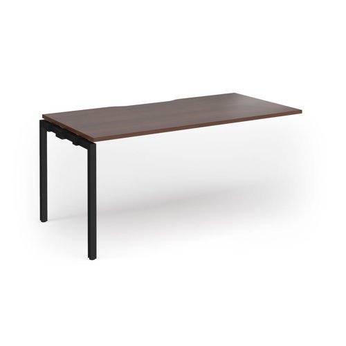 Connex Goal-Post 1600 x 800 x 725mm Single Add On Bay - Black Frame / Walnut Top - GCO168-AB-K-W