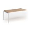 Connex Goal-Post 1600 x 800 x 725mm Single Add On Bay - Silver Frame / Beech Top - GCO168-AB-S-B