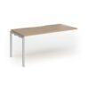 Connex Goal-Post 1600 x 800 x 725mm Single Add On Bay - Silver Frame / Kendal Oak Top - GCO168-AB-S-KO