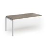 Connex Goal-Post 1600 x 800 x 725mm Single Add On Bay - Silver Frame / Nebraska Oak Top - GCO168-AB-S-NO