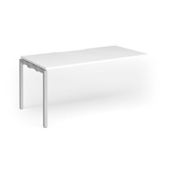 Connex Goal-Post 1600 x 800 x 725mm Single Add On Bay - Silver Frame / White Top - GCO168-AB-S-WH