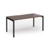Connex Goal-Post 1600 x 800 x 725mm Single Desk - Black Frame / Walnut Top - GCO168-K-W