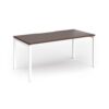 Connex Goal-Post 1600 x 800 x 725mm Single Desk - White Frame / Walnut Top - GCO168-WH-W