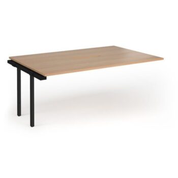 Connex Goal-Post 1800 x 1200 x 725mm Back to Back Add On Bay - Black Frame / Beech Top - GCO1812-AB-K-B