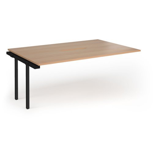 Connex Goal-Post 1800 x 1200 x 725mm Back to Back Add On Bay - Black Frame / Beech Top - GCO1812-AB-K-B
