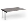 Connex Goal-Post 1800 x 1200 x 725mm Back to Back Add On Bay - Black Frame / Grey Oak Top - GCO1812-AB-K-GO
