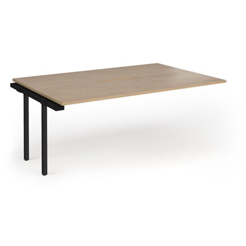 Connex Goal-Post 1800 x 1200 x 725mm Back to Back Add On Bay - Black Frame / Kendal Oak Top - GCO1812-AB-K-KO