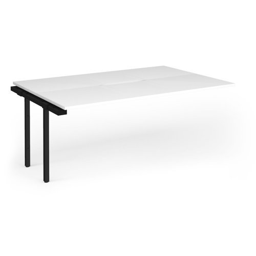 Connex Goal-Post 1800 x 1200 x 725mm Back to Back Add On Bay - Black Frame / White Top - GCO1812-AB-K-WH