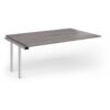 Connex Goal-Post 1800 x 1200 x 725mm Back to Back Add On Bay - Silver Frame / Grey Oak Top - GCO1812-AB-S-GO