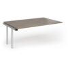 Connex Goal-Post 1800 x 1200 x 725mm Back to Back Add On Bay - Silver Frame / Nebraska Oak Top - GCO1812-AB-S-NO