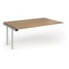 Connex Goal-Post 1800 x 1200 x 725mm Back to Back Add On Bay - Silver Frame / Oak Top - GCO1812-AB-S-O
