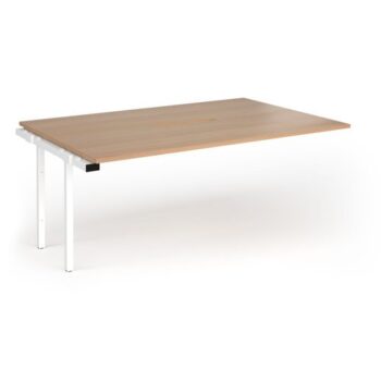 Connex Goal-Post 1800 x 1200 x 725mm Back to Back Add On Bay - White Frame / Beech Top - GCO1812-AB-WH-B