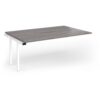 Connex Goal-Post 1800 x 1200 x 725mm Back to Back Add On Bay - White Frame / Grey Oak Top - GCO1812-AB-WH-GO
