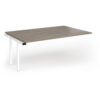 Connex Goal-Post 1800 x 1200 x 725mm Back to Back Add On Bay - White Frame / Nebraska Oak Top - GCO1812-AB-WH-NO