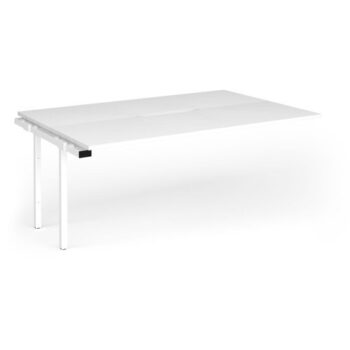 Connex Goal-Post 1800 x 1200 x 725mm Back to Back Add On Bay - White Frame / White Top - GCO1812-AB-WH-WH