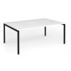 Connex Goal-Post 1800 x 1200 x 725mm Back to Back Desk ( 2 x 1800mm ) - Black Frame / White Top - GCO1812-K-WH