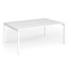 Connex Goal-Post 1800 x 1200 x 725mm Back to Back Desk ( 2 x 1800mm ) - White Frame / White Top - GCO1812-WH-WH