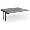Connex Goal-Post 1800 X 1600 x 725mm Back to Back Add On Bay - Black Frame / Grey Oak Top - GCO1816-AB-K-GO