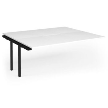 Connex Goal-Post 1800 X 1600 x 725mm Back to Back Add On Bay - Black Frame / White Top - GCO1816-AB-K-WH