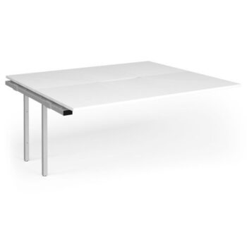 Connex Goal-Post 1800 X 1600 x 725mm Back to Back Add On Bay - Silver Frame / White Top - GCO1816-AB-S-WH