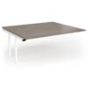 Connex Goal-Post 1800 X 1600 x 725mm Back to Back Add On Bay - White Frame / Nebraska Oak Top - GCO1816-AB-WH-NO