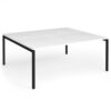 Connex Goal-Post 1800 X 1600 x 725mm Back to Back Desk ( 2 x 1800mm ) - Black Frame / White Top - GCO1816-K-WH