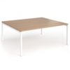 Connex Goal-Post 1800 X 1600 x 725mm Back to Back Desk ( 2 x 1800mm ) - White Frame / Beech Top - GCO1816-WH-B