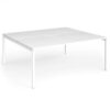 Connex Goal-Post 1800 X 1600 x 725mm Back to Back Desk ( 2 x 1800mm ) - White Frame / White Top - GCO1816-WH-WH
