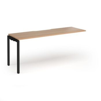 Connex Goal-Post 1800 x 600 x 725mm Single Add On Bay - Black Frame / Beech Top - GCO186-AB-K-B