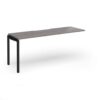 Connex Goal-Post 1800 x 600 x 725mm Single Add On Bay - Black Frame / Grey Oak Top - GCO186-AB-K-GO
