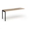 Connex Goal-Post 1800 x 600 x 725mm Single Add On Bay - Black Frame / Kendal Oak Top - GCO186-AB-K-KO