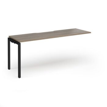 Connex Goal-Post 1800 x 600 x 725mm Single Add On Bay - Black Frame / Nebraska Oak Top - GCO186-AB-K-NO