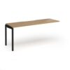 Connex Goal-Post 1800 x 600 x 725mm Single Add On Bay - Black Frame / Oak Top - GCO186-AB-K-O