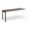 Connex Goal-Post 1800 x 600 x 725mm Single Add On Bay - Black Frame / Walnut Top - GCO186-AB-K-W