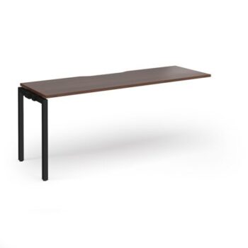 Connex Goal-Post 1800 x 600 x 725mm Single Add On Bay - Black Frame / Walnut Top - GCO186-AB-K-W