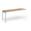 Connex Goal-Post 1800 x 600 x 725mm Single Add On Bay - Silver Frame / Beech Top - GCO186-AB-S-B