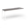 Connex Goal-Post 1800 x 600 x 725mm Single Add On Bay - White Frame / Grey Oak Top - GCO186-AB-WH-GO