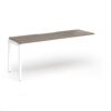 Connex Goal-Post 1800 x 600 x 725mm Single Add On Bay - White Frame / Nebraska Oak Top - GCO186-AB-WH-NO