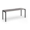 Connex Goal-Post 1800 x 600 x 725mm Single Desk - Black Frame / Grey Oak Top - GCO186-K-GO