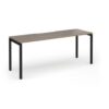 Connex Goal-Post 1800 x 600 x 725mm Single Desk - Black Frame / Nebraska Oak Top - GCO186-K-NO