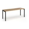 Connex Goal-Post 1800 x 600 x 725mm Single Desk - Black Frame / Oak Top - GCO186-K-O