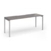 Connex Goal-Post 1800 x 600 x 725mm Single Desk - Silver Frame / Grey Oak Top - GCO186-S-GO