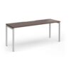 Connex Goal-Post 1800 x 600 x 725mm Single Desk - Silver Frame / Walnut Top - GCO186-S-W