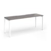 Connex Goal-Post 1800 x 600 x 725mm Single Desk - White Frame / Grey Oak Top - GCO186-WH-GO