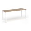 Connex Goal-Post 1800 x 600 x 725mm Single Desk - White Frame / Kendal Oak Top - GCO186-WH-KO
