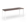 Connex Goal-Post 1800 x 600 x 725mm Single Desk - White Frame / Walnut Top - GCO186-WH-W