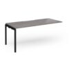 Connex Goal-Post 1800 X 800 x 725mm Single Add On Bay - Black Frame / Grey Oak Top - GCO188-AB-K-GO